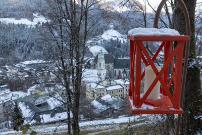 Blick auf Berchtesgaden vom Laternenweg